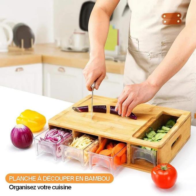 Planche à découper en bois multifonctionnel