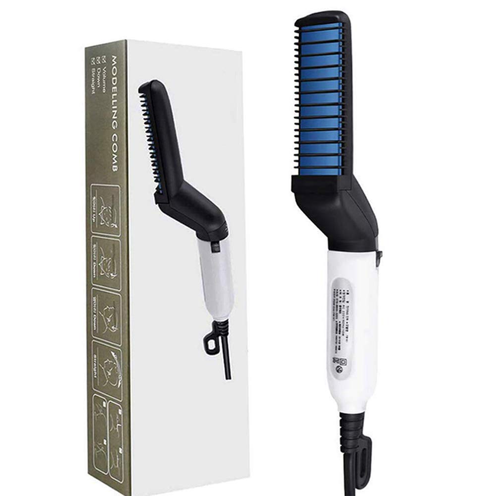 Brosse Lissante Et Chauffante Pour Homme - Anti-brûlure, Anti-frisottis et anti-humidité
