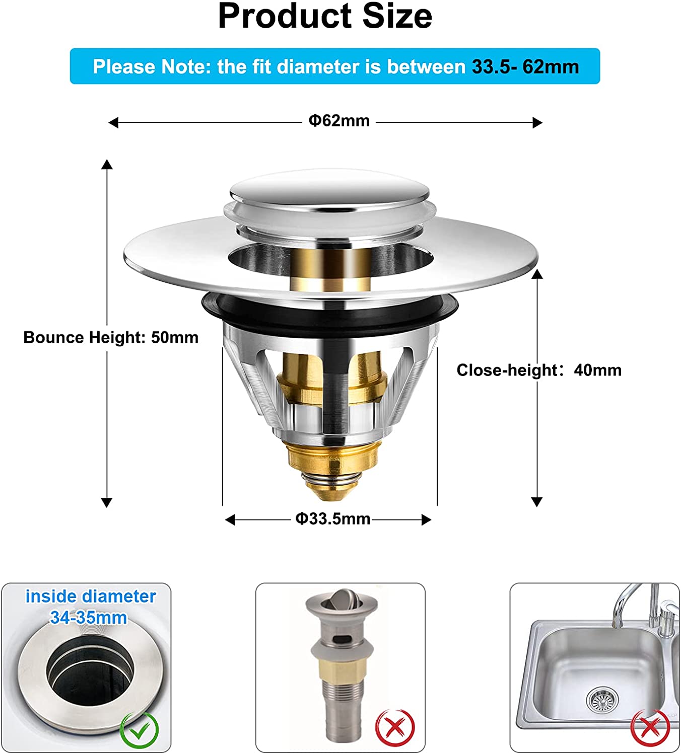Filtre De Vidange Pour Lavabo