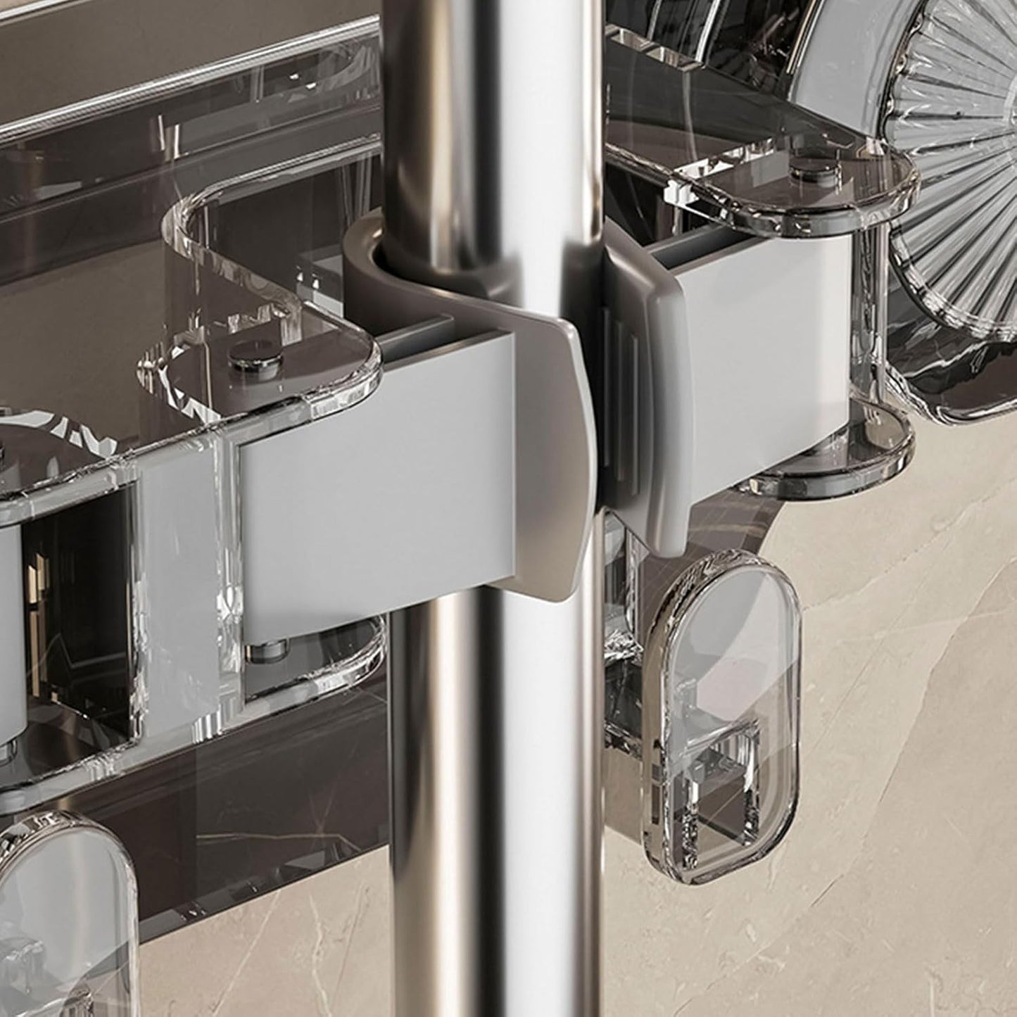 Porte-balai mural à ventouse